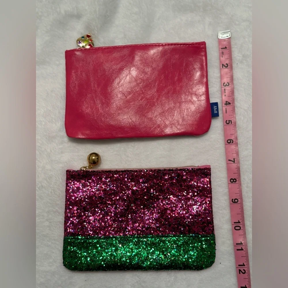 Pink Glitter Cosmetic Set of Two